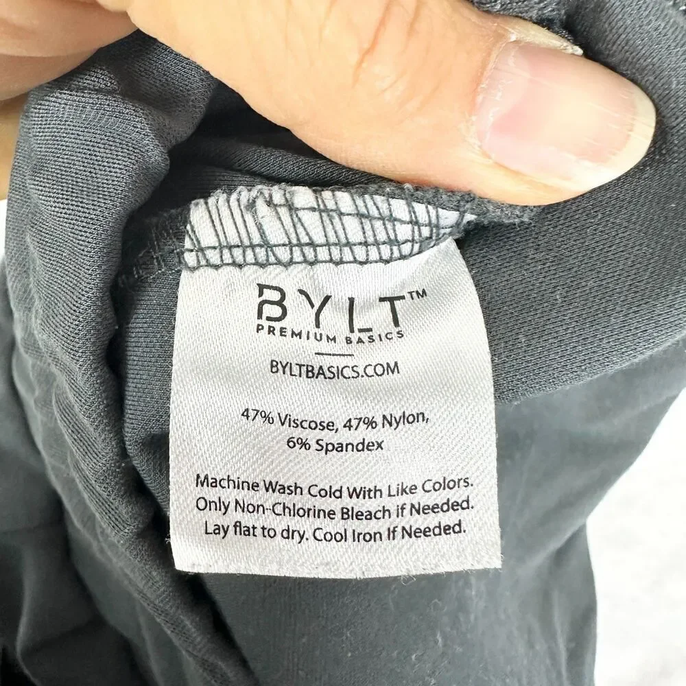 Bylt Active Jogger Size Medium Charcoal Grey Performance Relaxed Fit Stretch